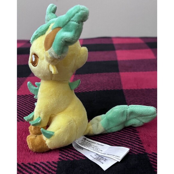 Pokemon Center Leafeon Plush 6" Sitting Cuties Cute Eeveelution Pokemon Fit - Picture 4 of 8